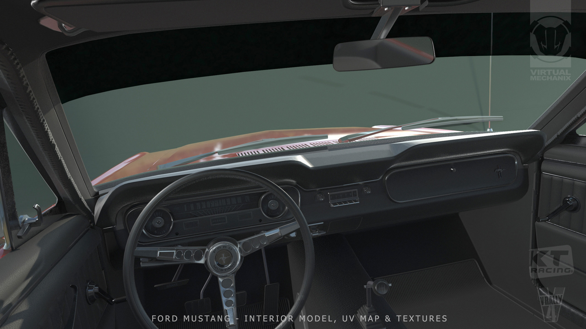 VR4 Mustang Fastback Interior 3D