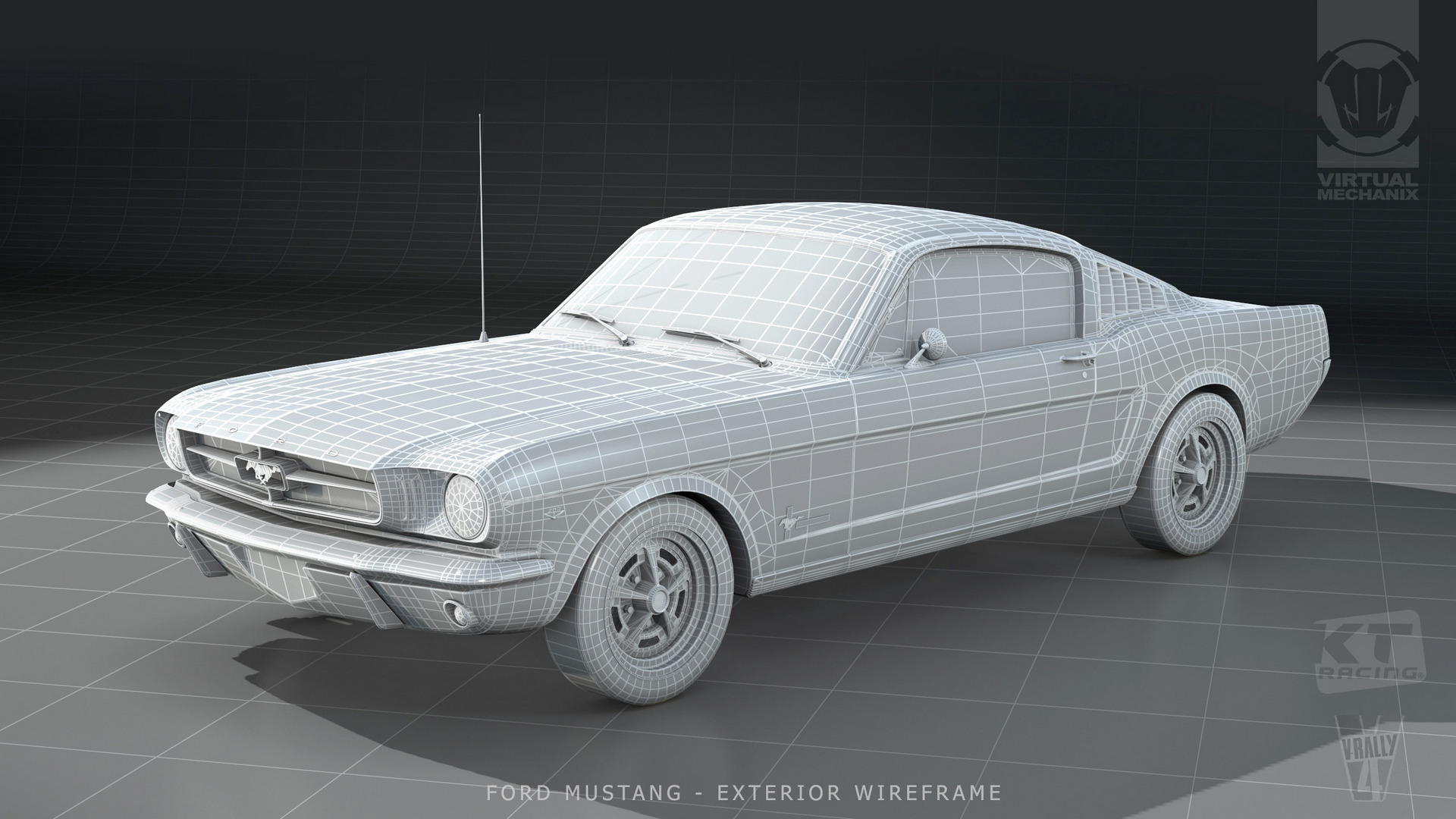 VR4 Mustang Fastback Wireframe