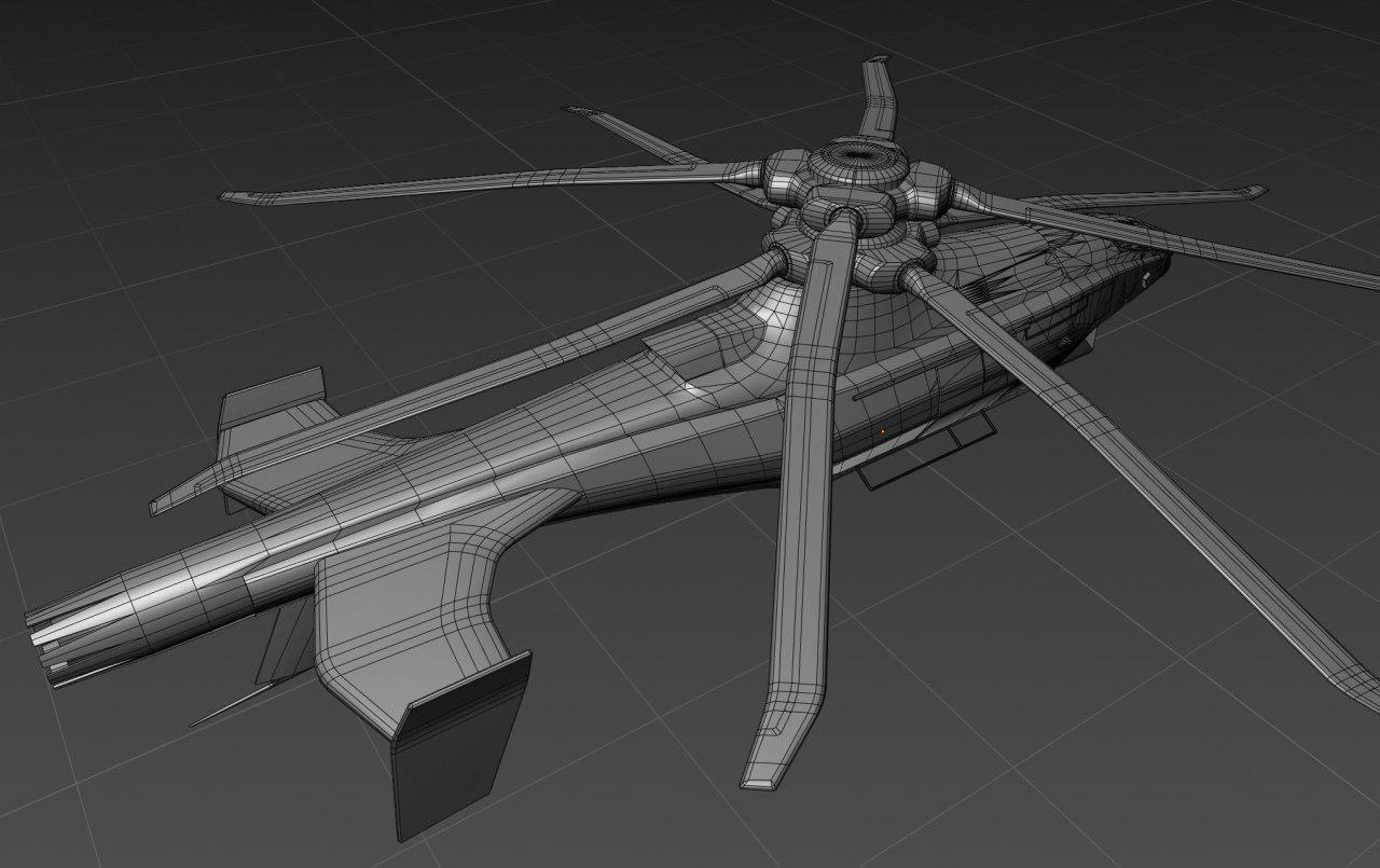 Helicopter 3D Wire