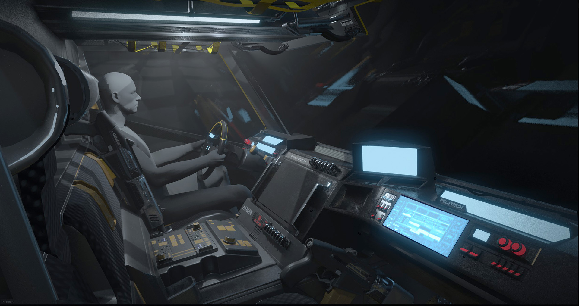 3D model interior truck