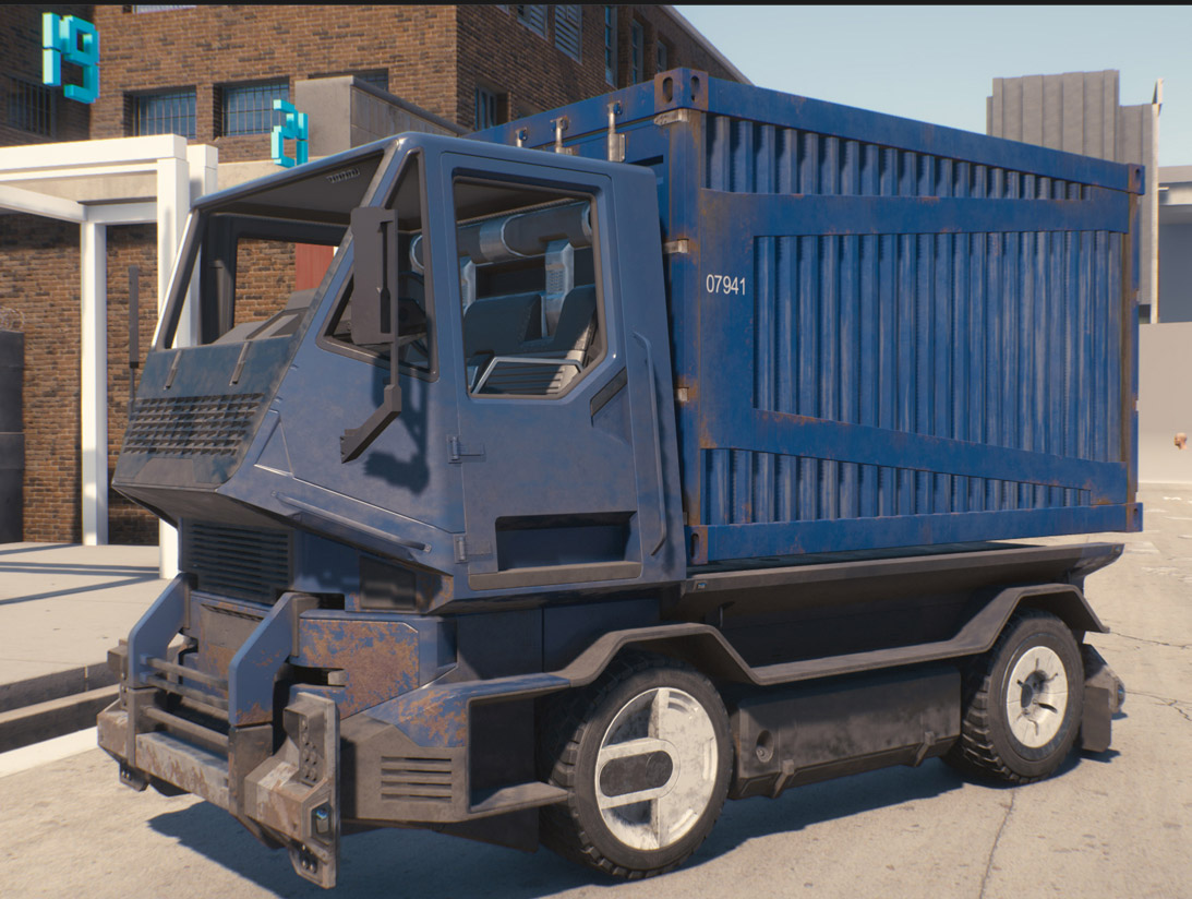 render truck 3d textures
